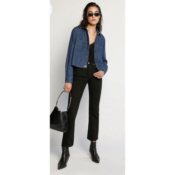 Daily Blue by Adriano Goldschmied  Black Straight Leg Jeans Size 31 NWT - Picture 1 of 16